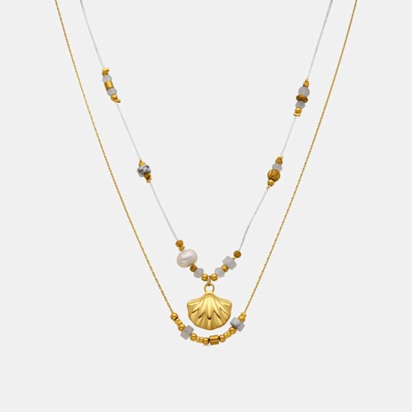 Collier - Luxenter - Virat - Guld 18k - Cubisk zirkon - Længde 42 cm + 3 cm