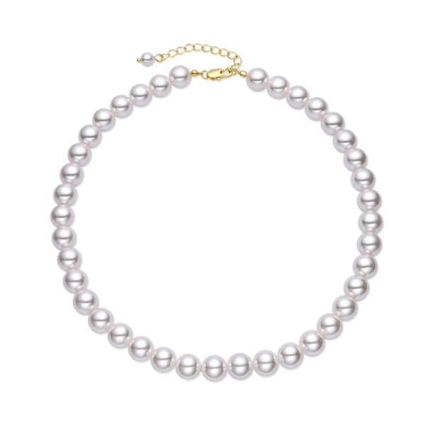 Collier - Luxenter - Jamel - Hvid perle - Fin guld 18k - Længde 40 cm + 5 cm forlængelse