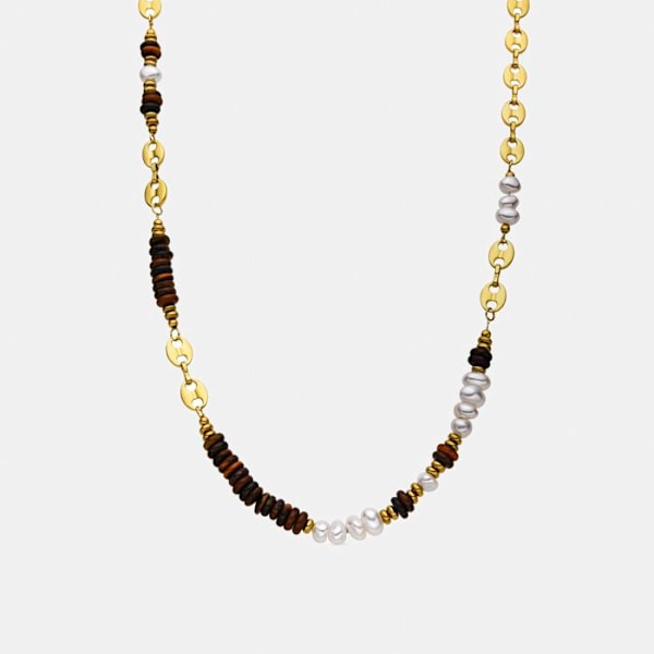 Collier - Luxenter - Kimbalbo - Øje af tiger - 18k guld - 42 cm + 3 cm forlængelse