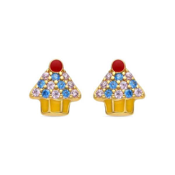 Örhängen - Luxenter - Jawto - Silver 925 - Flerfärgade zirconer - 18k guld Flerfärgad