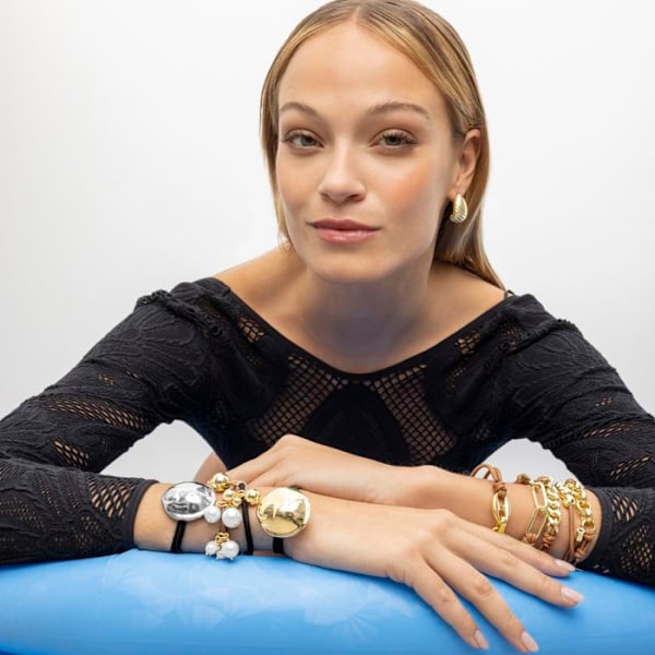 Luxenter hårpincet til kvinder i metallegering med hvid perle og 18 karat guldfinish - Diarane model Gult guld