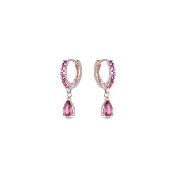 Örhängen - Intheon - 925 Silver - 18 karats roséguld - Rubinröd zirkon - Flerfärgad Flerfärgad