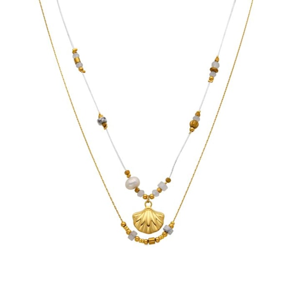 Collier - Luxenter - Virat - Guld 18k - Cubisk zirkon - Længde 42 cm + 3 cm