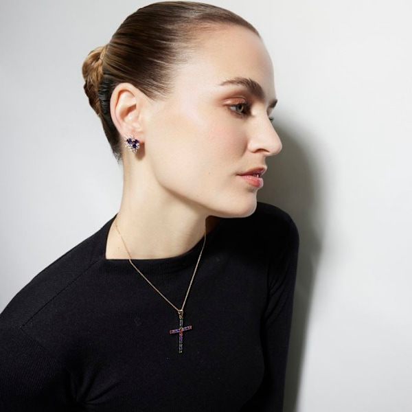 Collier - Luxenter - Serox - Guld 18 karat - Flerfärgad zirkon - 42 cm Flerfärgad