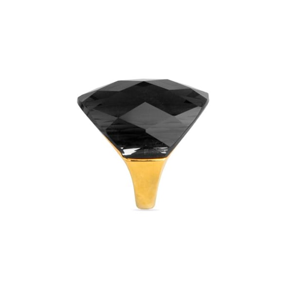 Ring - Luxenter - Konsil - Quartz onyx hydrothermal - Guld 18 karat - 32,3 mm svart 12