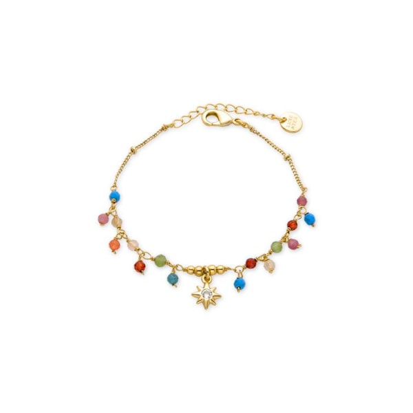 Armband - Luxenter - Wyrm - Flerfärgad kristall - 18K guld - 16cm + 3cm förlängning Flerfärgad