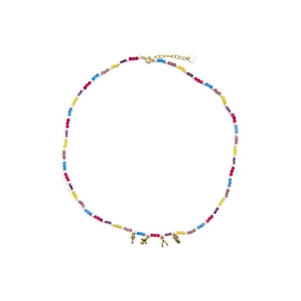 Collier - Luxenter - Busde - Silver 925 - Guld 18k - Flerfärgade kristaller Flerfärgad