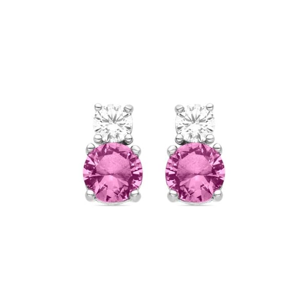 Örhängen - Luxenter - Jadula - Silver 925 - Rosa zirkon - Rhodiumpläterat