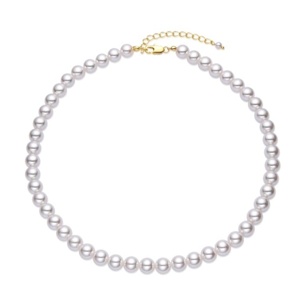Collier - Luxenter - Jamel - Guld 18 karat - Vit pärla - 49 cm + 5 cm