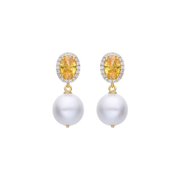 Korvakorut - Luxenter - Ihri - Hopea 925 - Keltakulta 18k - Padparadscha