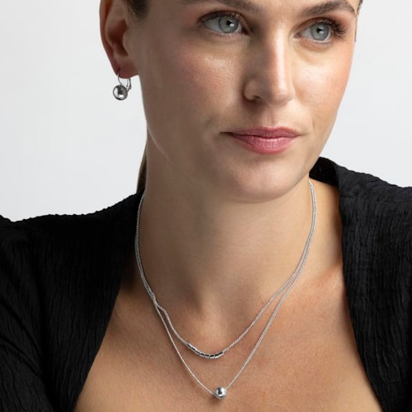 Halsband - Luxenter - Nothie - Rhodiumpläterad - 41 cm + 3 cm förlängning - Silverfärgad