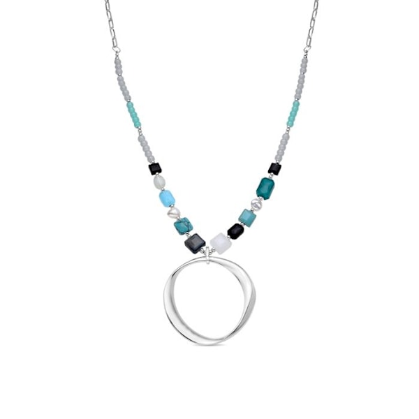 Halsband - Miyou - Afrika - Flerfärgad kristall - 18k guld - 85 cm + 3 cm förlängning Flerfärgad