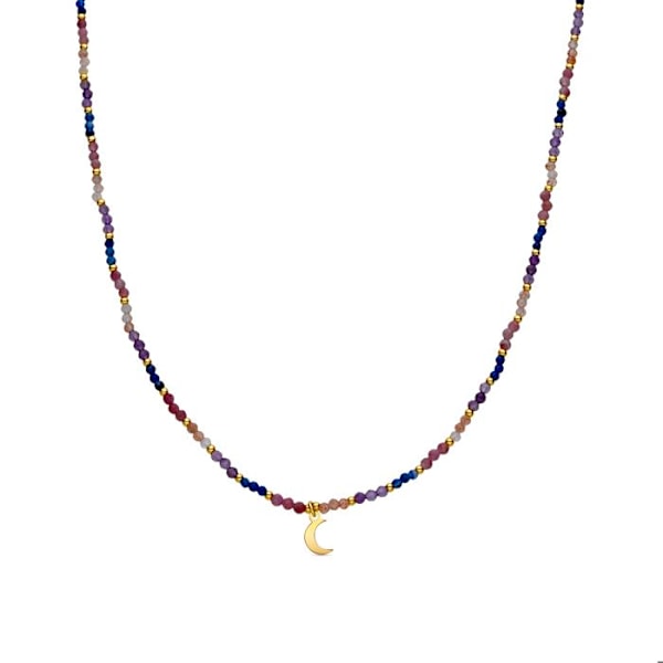 Collier - Luxenter - Linshu - Silver 925 - Guld 18k - Flerfärgade kristaller Flerfärgad