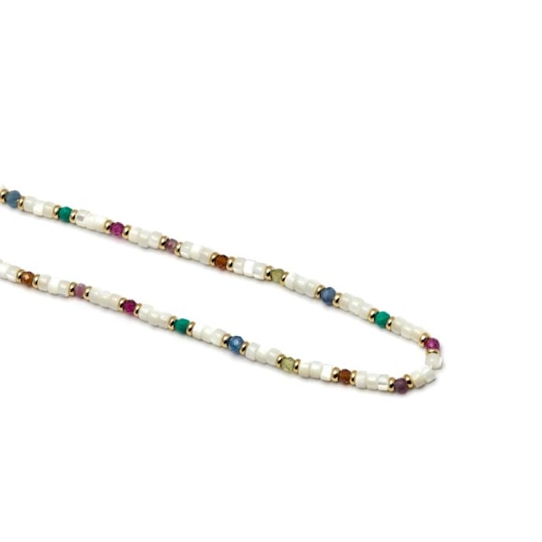 Collier - Luxenter - Xolau - Hvid perlemor - 18k guld - 42 cm + 3 cm forlængelse