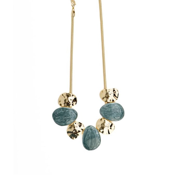 Collier - Luxenter - Gori - Blå lak - 18 karat guld - 42 cm + 3 cm forlængelse Blå