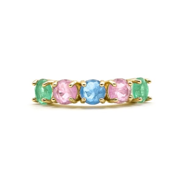 Ring - Luxenter - Akma - Silver 925 - Multicolored zircon - Gold 18k mångfärgad 12