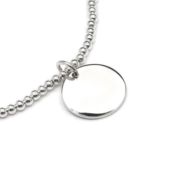 Armbånd - LUXENTER - Krasai - Sølv 925 - Hæmatit - Elastisk 55 mm