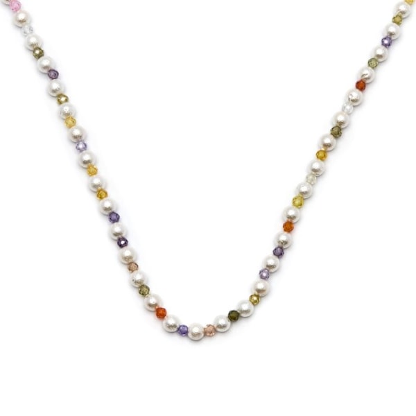 Collier - Luxenter - Amio - Gult 18K - Multifärgad kristall - 40 cm + 3 cm förlängning Flerfärgad