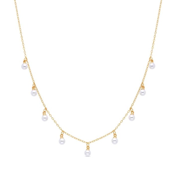 Collier - Luxenter - Tawser - Guld 18 karat - Vit pärla - Smycken för kvinnor Vit