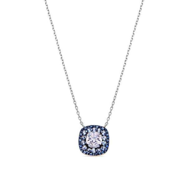 Halsband - Luxenter - Salug - Silver 925 - Blå Topas Zirkon - 42 cm + 3 cm förlängning