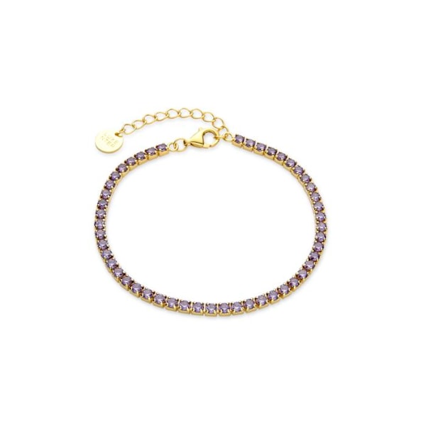 Armbånd - Luxenter - Tahu - Sølv 925 - Guld 18K - Ametyst zirkon Lila