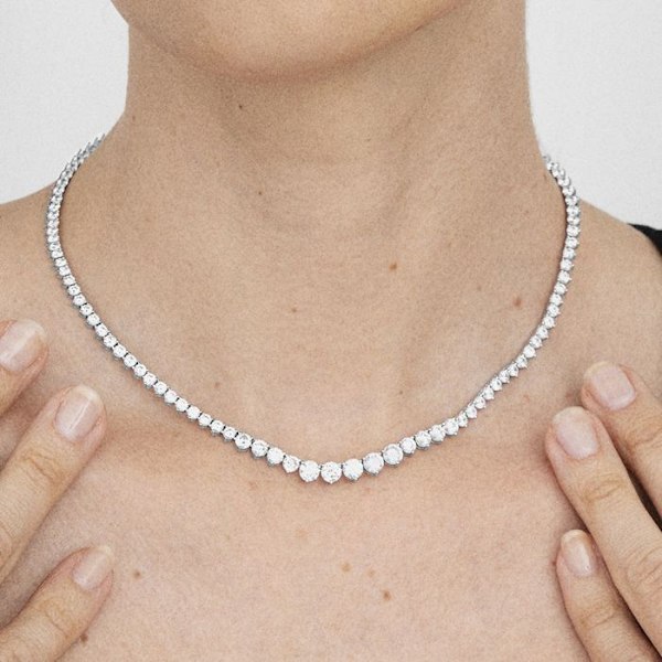 Halskæde - Luxenter - Niriel - Argent 925 - Brillante zirkoner - 42 cm