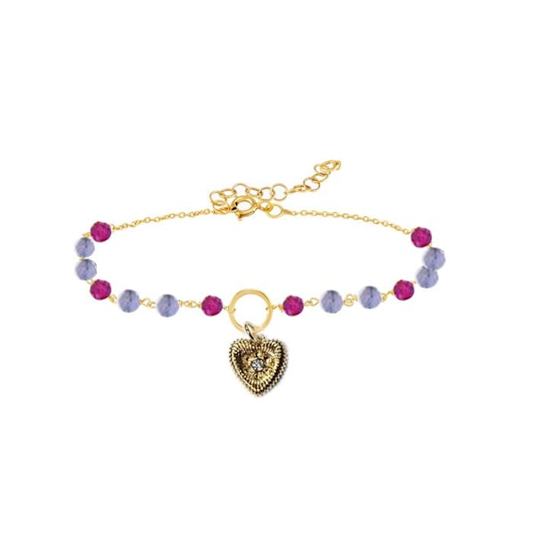 Armbånd - Luxenter - Jedi - Sølv 925 - Guld 18K - Multifarvede krystaller Flerfärgad