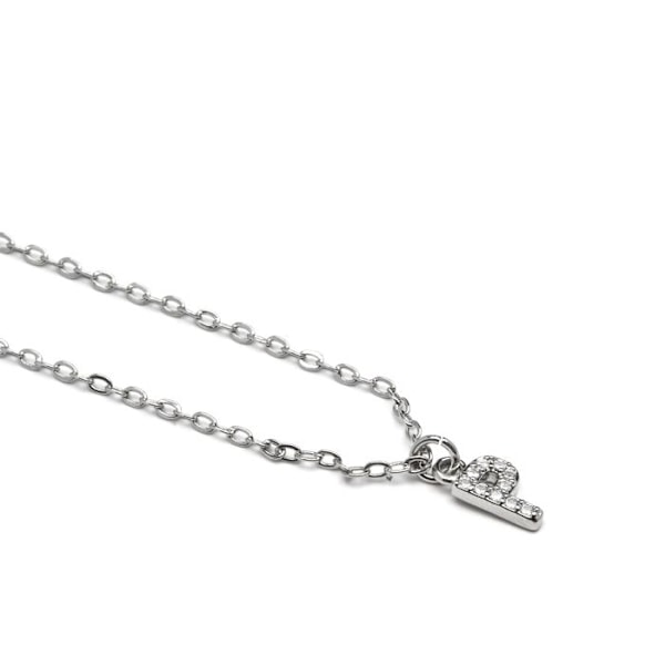 Collier Luxenter med glitrende zirconium i sølv - Bogstav P