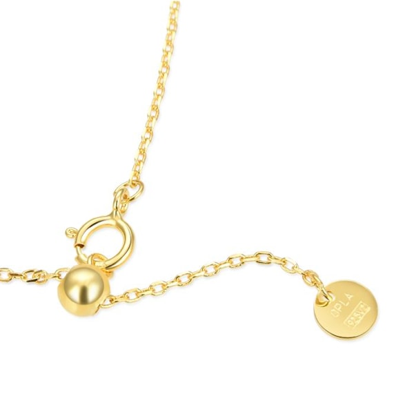 Collier - Lukza - Argent 925 - Multifarvet zirkon - 18K guld - 42 cm + 3 cm forlængelse Flerfärgad