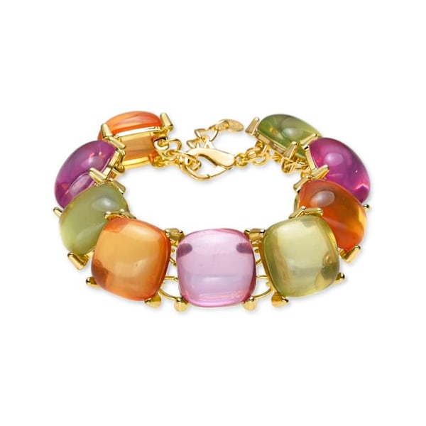 Armband - Luxenter - Tosab - Flerfärgad kristall - 18k guld - 16 cm + 3 cm förlängning Flerfärgad
