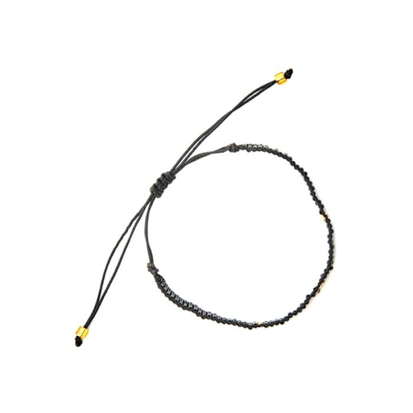 Armband - Luxenter - Sagruk - Svart kristall - 18k-guldpläterad - Justerbar 6mm Svart