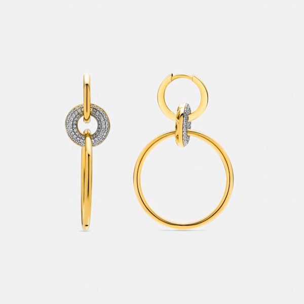 Øreringe - Wanty - Sølv 925 - Strålende zirkonium - Rhodium-belagt - 44,2 mm