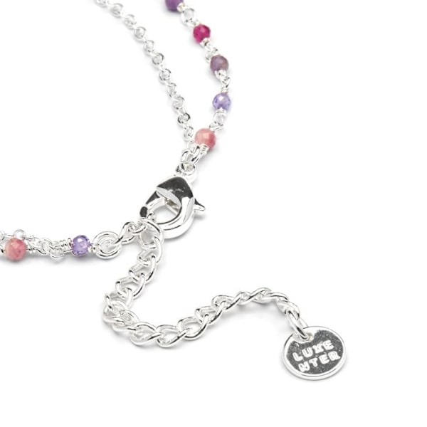 Armbånd - Luxenter - Ulah - Lilla krystal - Rhodiumbelagt - 19 cm + 3 cm forlængelse Lila