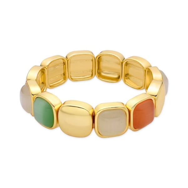 Armband - Luxenter - Jajim - Flerfärgad kattöga - 18 karat guld - Elastisk Flerfärgad