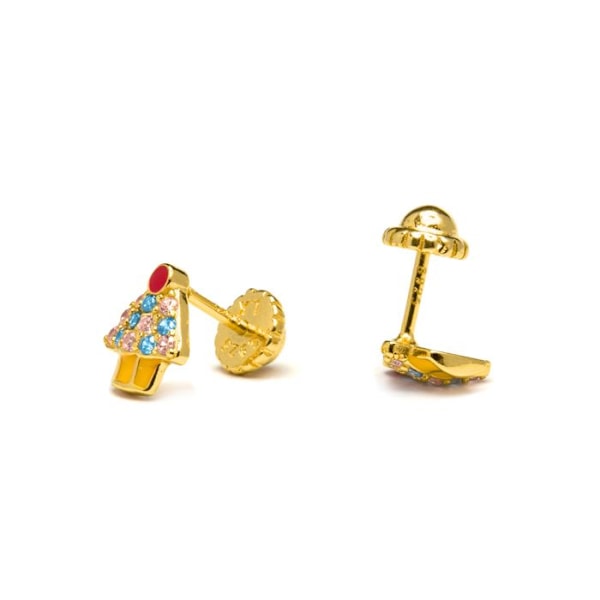 Örhängen - Luxenter - Jawto - Silver 925 - Flerfärgade zirconer - 18k guld Flerfärgad
