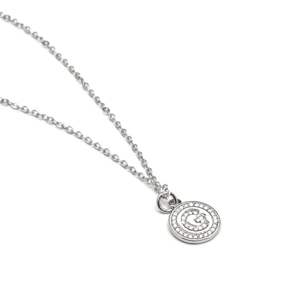 Collier - Luxenter - Bogstav G - Zirkonium brillant - Rhodium belagt - 42 cm + 3 cm