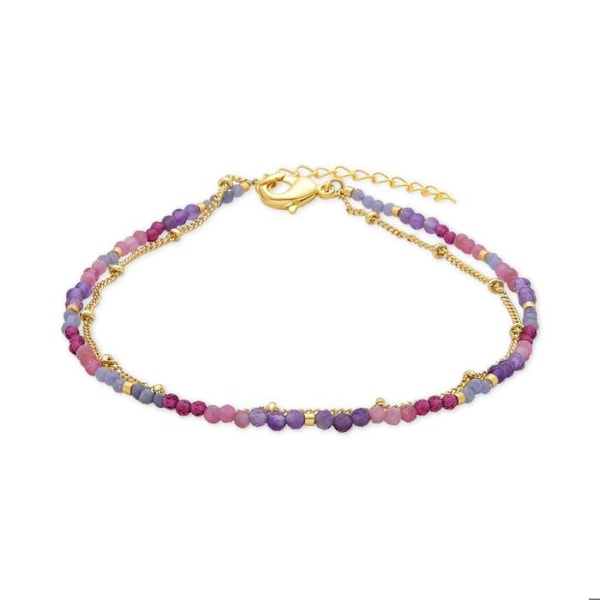 Ankarsmycke - Luxenter - Miwa - Lila kristall - 18 karat guld - 20 cm + 3 cm Lila