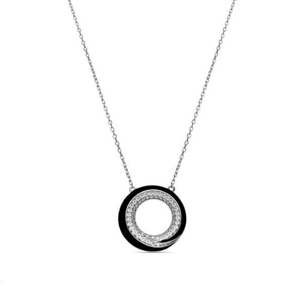 Collier Luxenter i 925 sølv og sort lakeret rhodium - Darkbe Svart