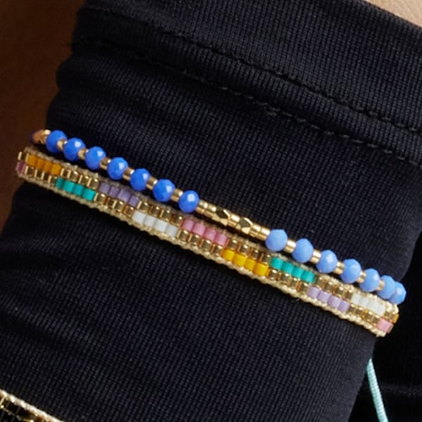 Armband - Luxenter - Anlako - Blått kristall - 18k guldfinish - Boho stil Blå