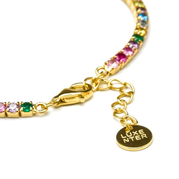 Armbånd - Luxenter - Tahu - Argent 925 - Guld 18K - Multifarvede zirkoner Flerfärgad