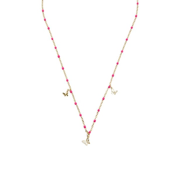 Collier - Luxenter - Zumre - Hopea 925 - Keltakulta 18k - Vaaleanpunainen lakka