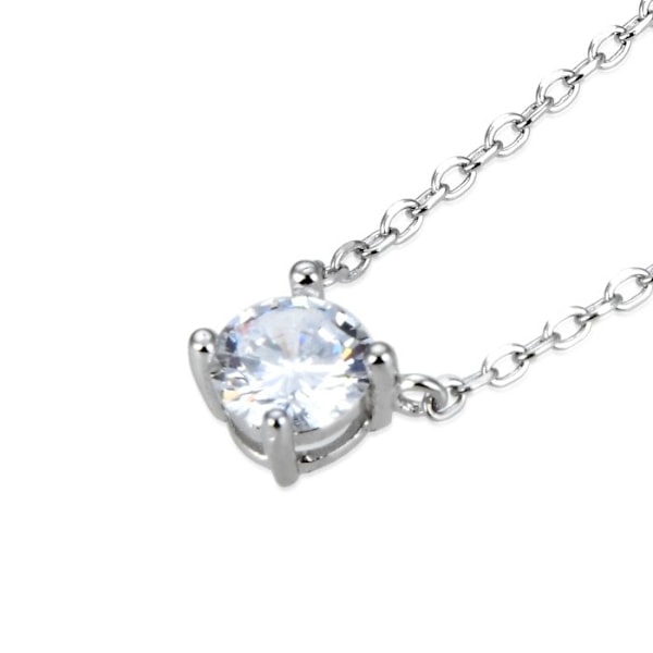 Collier - Luxenter - Keval - Argent 925 - Kubisk Zirkon - Rhodiumpläterad