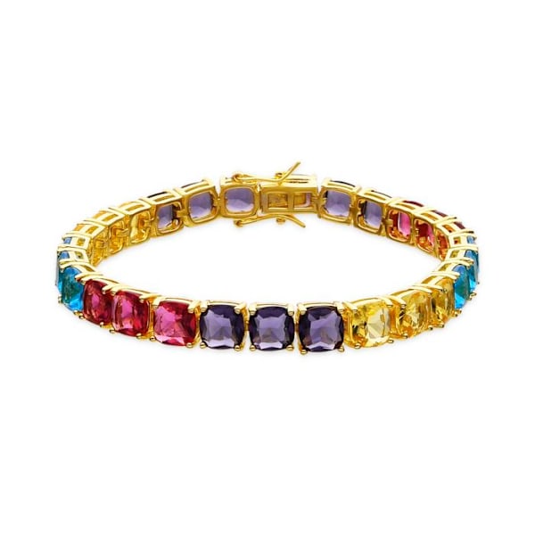 Armband - Luxenter - Thorka - Silver 925 - Guld 18k - Flerfärgad kvarts Flerfärgad