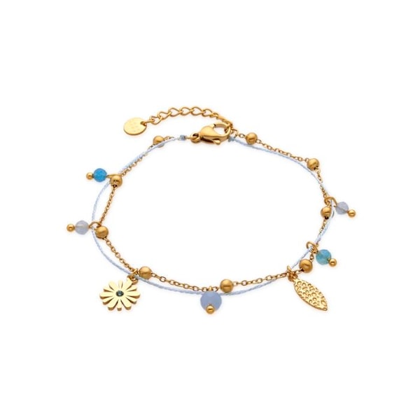 Armbånd Luxenter med mørkeblåt krystal, 18k guld finish - Thase Mörkblå