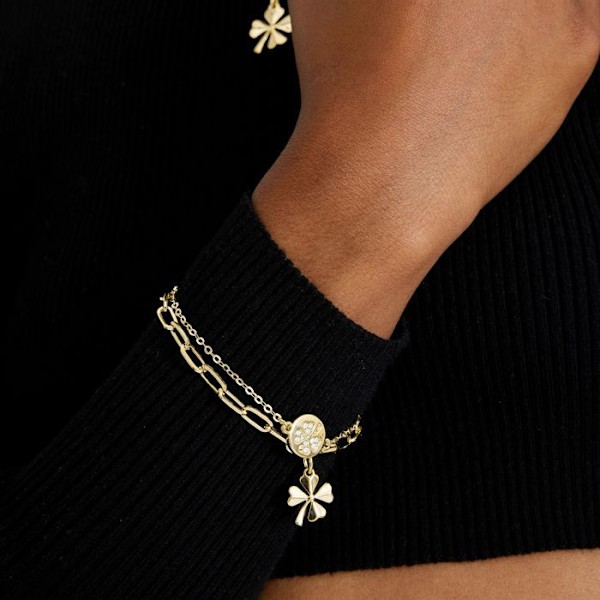 Armband - Luxenter - Fleur - Briljantsk zirconium - 18K guldförgyllt - 18 cm + 3 cm förlängning