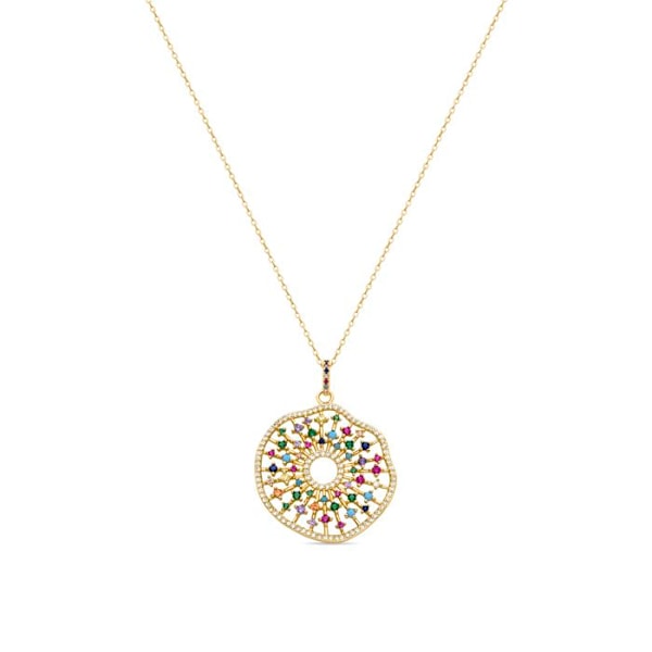 Collier - Luxenter - Xodoa - Argent 925 - Zircone multicolor - Guld 18K Flerfärgad