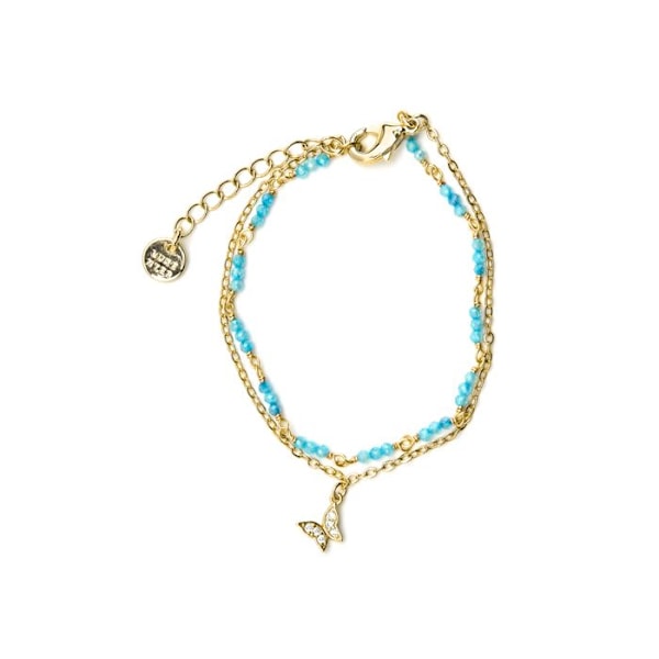 Armbånd - Luxenter - Zinli - Blå krystal - 18k guld - 16cm + 3cm forlængelse Blå