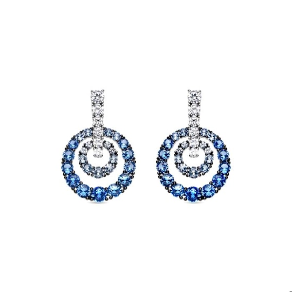 Örhängen - Luxenter - Kraesh - Silver 925 - Akvamarin zircon - Rhodiumpläterad