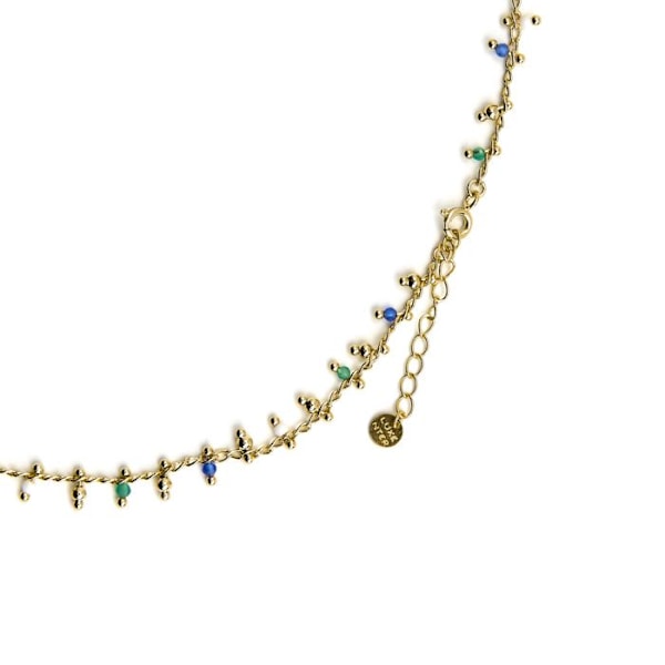 Collier - Luxenter - Kalau - Argent 925 - Guld 18k - Flerfärgade kristaller Flerfärgad