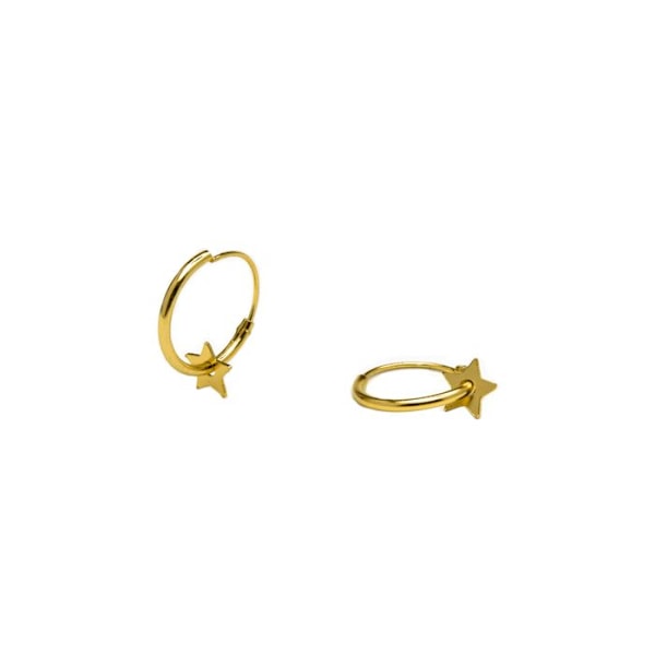 Øreringe - Luxenter - Essential - Sølv 925 - Guld 18k - Kreol 5,7mm